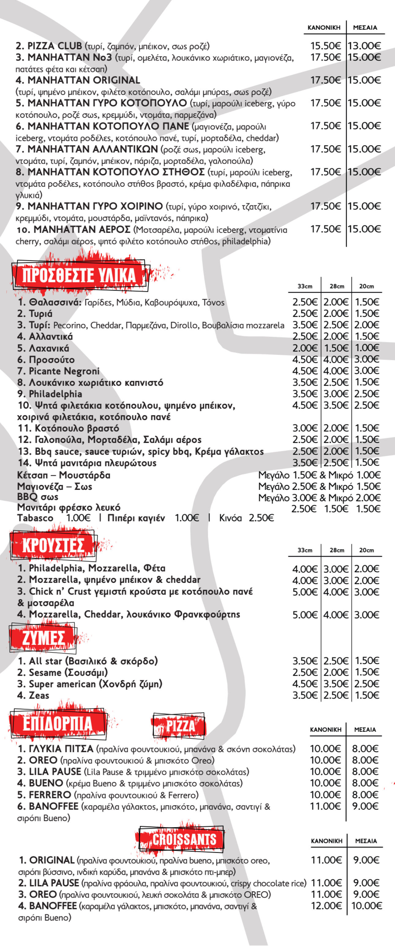 Κατάλογος Ζύμες